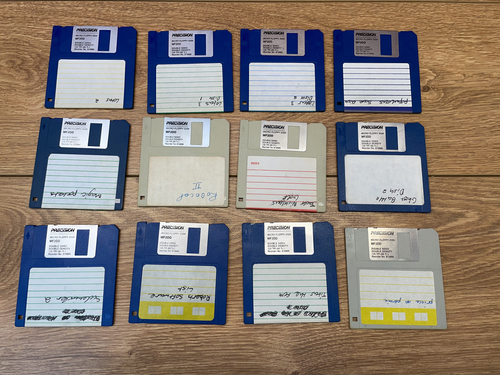 12 x Precision Micro Floppy Disk Bundle MF2DD Double Sided 135 TPI