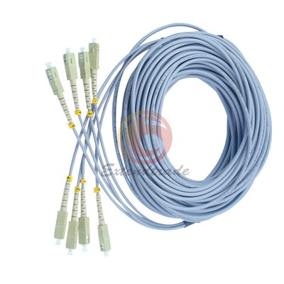 20M Fiber Optic Cable 62.5/125 Patch Cord Armored SC-SC 1G Multimode 4 Strands #