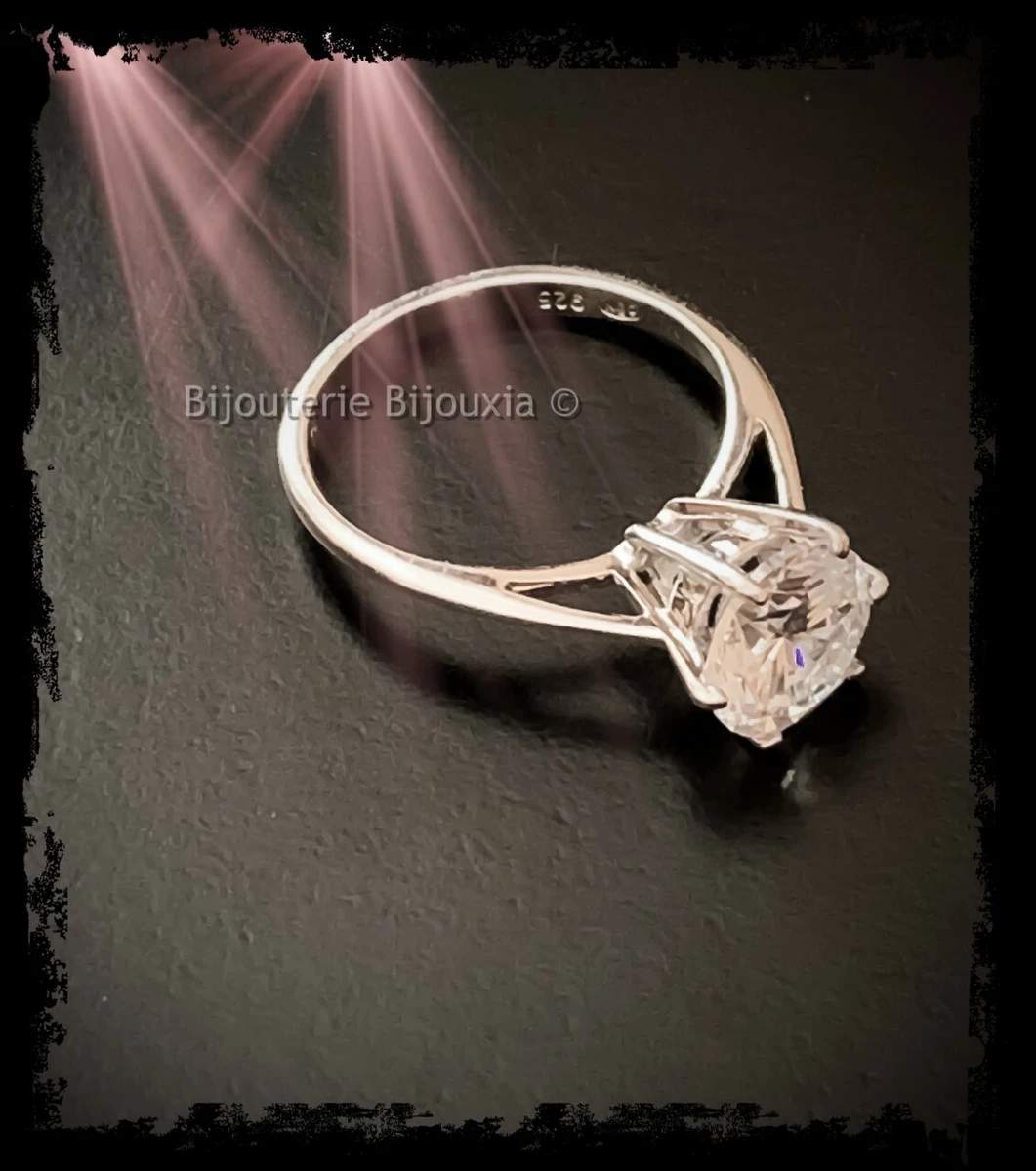 Bague solitaire oxyde de zirconium sales