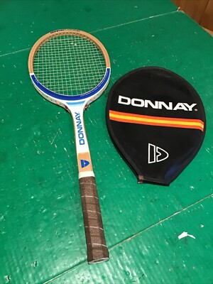 Vintage Donnay LADY FLEX Wood Tennis Racquet 4 3/8'' Grip Racket Head Cover