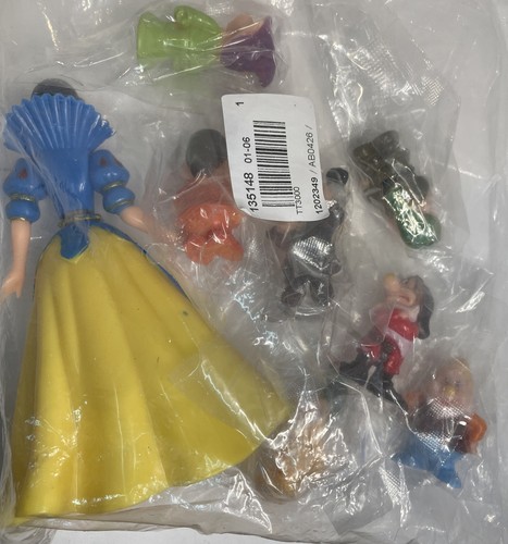 Schneewittchen - 5 Zoll & 7 Zwerge - 1,75"" Figuren Kuchen Topper Figuren Spielzeug neu versiegelt - Bild 6 von 10