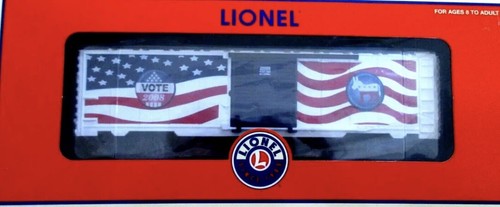 ¡Lionel Democrat 2008 Election Boxcar 6-25059! TREN CALIBRE O BANDERA AMERICANA EE. UU. | Zustand: New