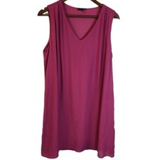 Bobeau Purple Sleeveless V Neck Knee Length Dress Medium Womens