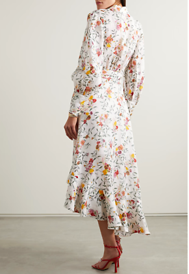 ZIMMERMANN Floral Asymmetric Ruffled Linen Wrap midi Dress AU 0 US XS / S | eBay ZIMMERMANN Floral Asymmetric Ruffled Linen Wrap midi Dress AU 0 US XS / S | eBay