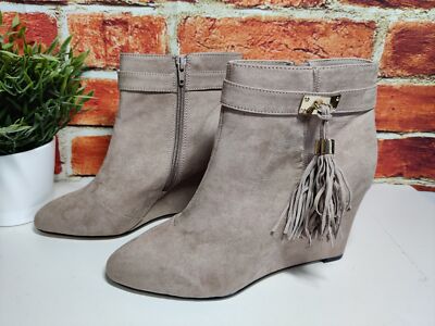 NEW WOMENS RIVER ISLAND PABLO UK EU40 LIGHT GREY TASSEL HIGH
