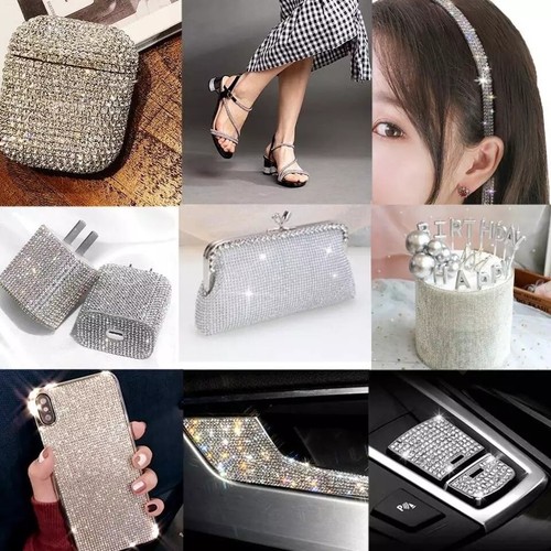 24*40cm Diamond Crystal Rhinestone Bling Stickers Self Adhesive Sheet DIY Crafts - Picture 4 of 6