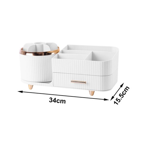Make-up Organizer, Kosmetik Vitrine, mit Make-up Pinsel Halter, Arbeitsplatte - Bild 2 von 7