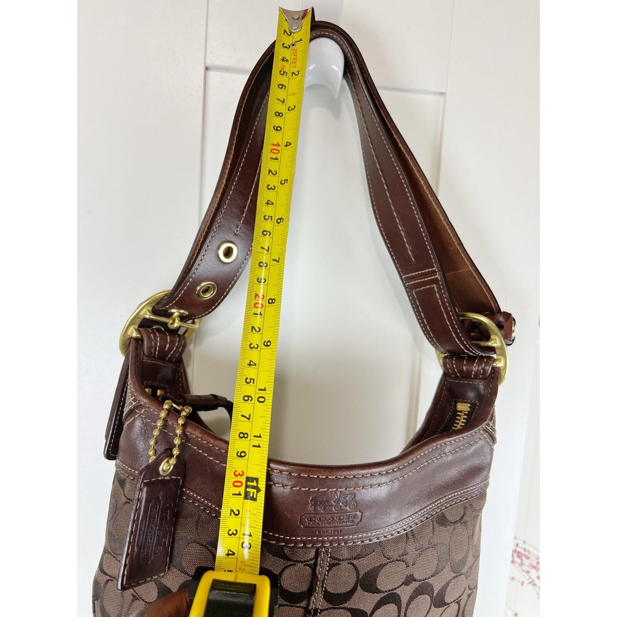 バッグ Coach Bleecker Signature Hobo Shoulder Coach VTG Bleecker Duffle Tote Signature Logo Hobo Bucket