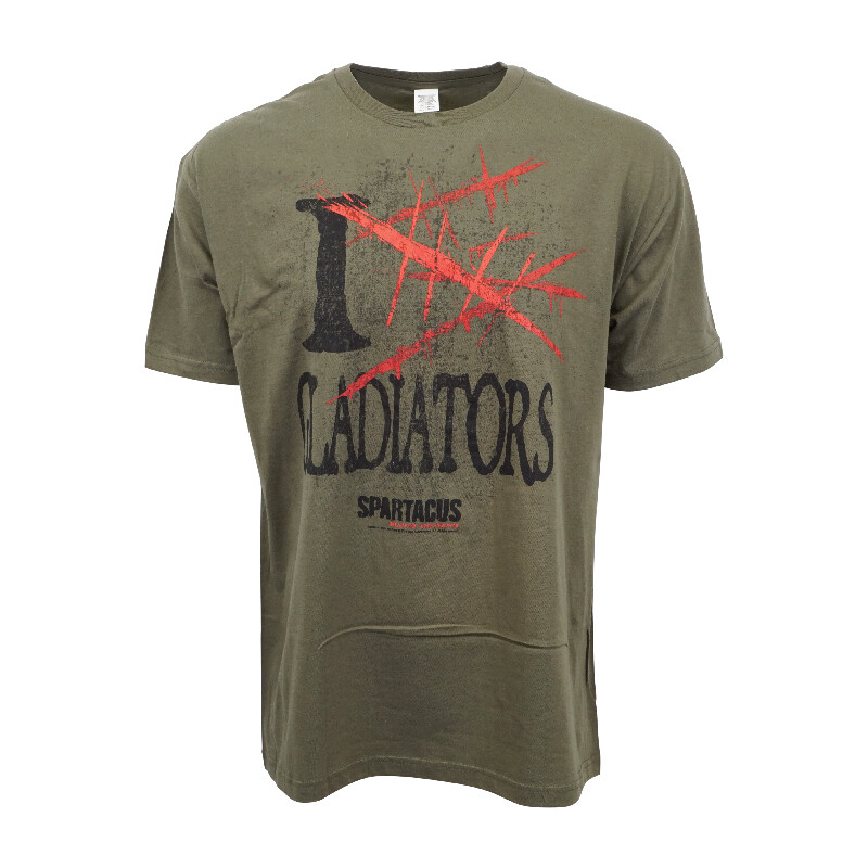ФУТБОЛКА МУЖСКАЯ ГЛАДИАТОРА SPARTACUS ЗЕЛЕНАЯ В ВОЕННОМ стиле