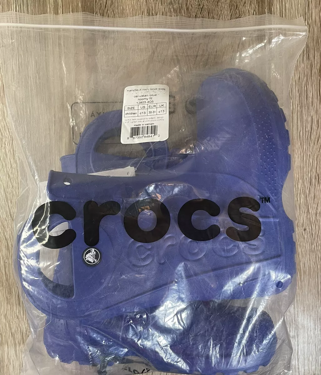 Children Unisex Boots Crocs Kids Handle It Rain Boot NEW SIZE c13 US BLUE