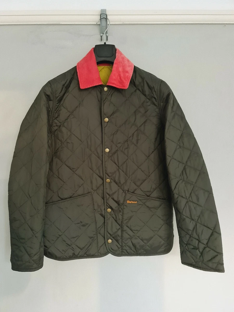 Barbour quilted sales jacket mens Pink