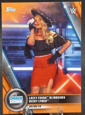 2020 Topps WWE Women's Division - Orange #23 SmackDown - Lacey Evans /50
