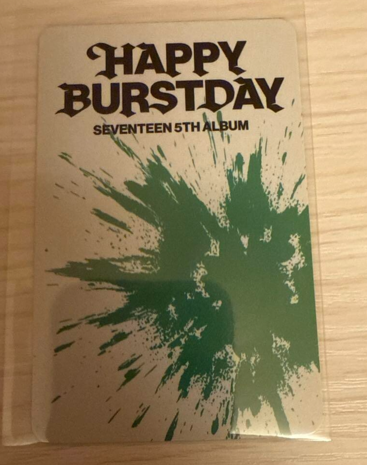 HAPPY BURSTDAY 本国Olive Youn エスクプス SEVENTEEN S.COUPS HAPPY BURSTDAY olive young Photocard PC