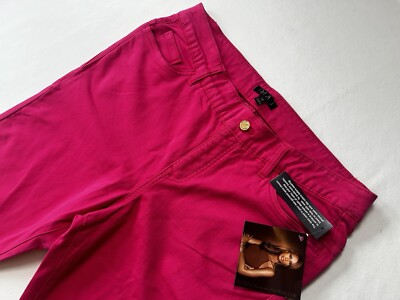 NWT IMAN Global Chic Runway Jersey Pull-On Pant Fuchsia size 16