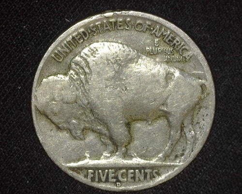 1918-D INDIAN HEAD BUFFALO NICKEL 5 CENTS VG-FINE ~A7 - Picture 2 of 2