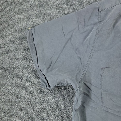 Rip Curl Button Shirt Men's Medium Gray Relaxed Fit Collared Short Sleeve Pocket - Picture 6 of 15