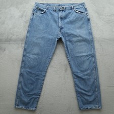 Wrangler Jeans Men's 44x32-Measured Blue Regular Straight Rigid Denim Pants