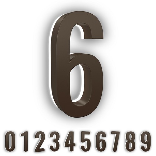 7" Steel Backlit LED 6000K Illuminated Address Numbers, Modern Look Number - Picture 3 of 34