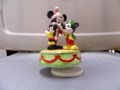 Schmid music box Mickey Mouse Jolly old saint nick