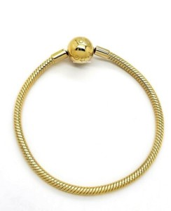 Authentic Pandora Moments 14k Gold Plated Snake Chain Bracelet 568748C00-23cm - 8 3/4 in