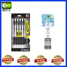 G2 0.5 mm Fine Point Gel Pens - Smooth, Retractable Black Ink, Pack of 5
