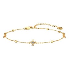 Cicy Bell Hand Chain Bracelets for Women 18K Gold Plated Style I-Gold