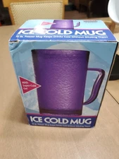 Vintage 1994 Seville Classics Ice Cold Mug 16oz Purple Acrylic Freezer Cup