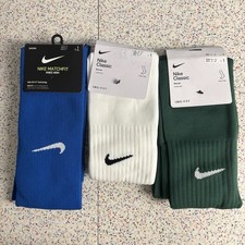 NWT NIKE Matchfit Classic Soccer Football Socks Blue White Green Men s Youth Set