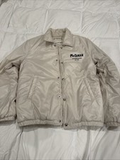 Alexander McQueen Cream Puffer Coach Jacket E...