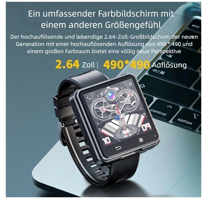 LOKMAT 4G Smartwatch, 4 GB + 64 GB Android 11 Smartwatch-Telefonanruf, 2,64-Zoll - Bild 4 von 4