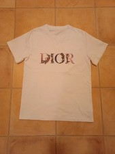 T-shirt Dior logo floreale bianca uomo