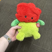 RARE Kellytoy Russ Bum Bumz Ryan The Rose Plush Stuffed 8" Toy Red Green HTF