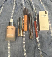 ICONIC London 6 Pc Set Gloss Lipliner Cream Blush Illumination Mascara Glow NEW!