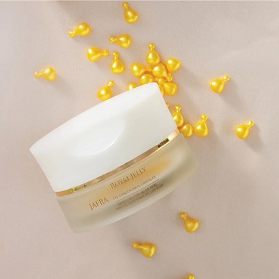 JAFRA ROYAL JELLY EYE CONCENTRATE CAPSULES SERUM FINE LINES AGE DEFYING 60CT NEW