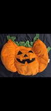 Dog Pumpkin Halloween Costume Size Large Orange/Green/Black