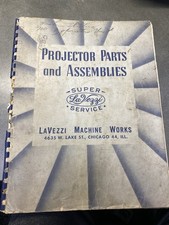 LAVEZZI PARTS ASSEMBLIES CATALOG BROCHURE DRIVE IN MOVIE THEATRE PROJECTOR 1950s