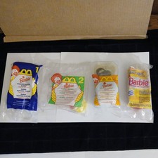 Vintage 1992, 1995, 1996 McDonalds Happy Meal Barbie 4 Figurines Unopened