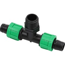 6 connettori a T da 12 mm, raccordo a T a 3 vie, con 18 morsetti, raccordo a T per acqua da 12 mm, set di connettori per tubo per giardino, sistemi di