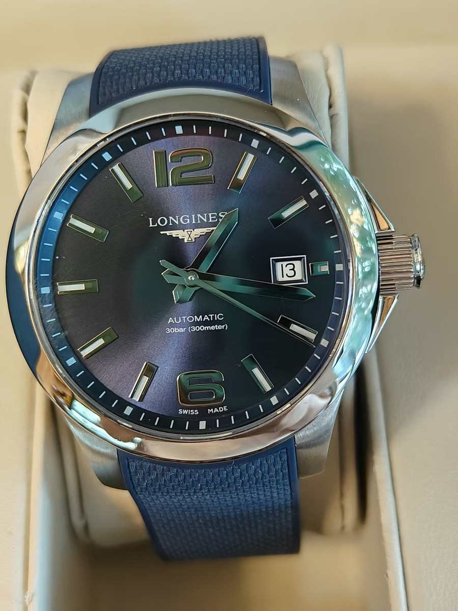 Longines Conquest Men's Watch Automatic 39mm Blue Dial
