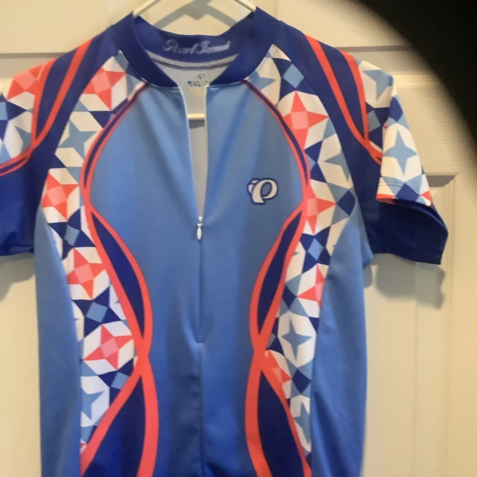 Camiseta deportiva de ciclismo Pearl Izumi para hombre talla grande naranja azul ciclismo carretera carrera Foto 3 de 4