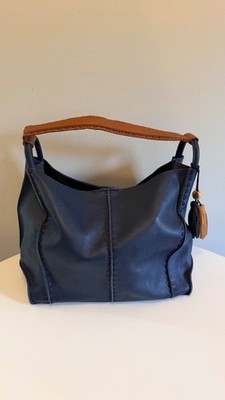 The Sak Los Feliz Indigo Leather Large Tote with Tassel Charm