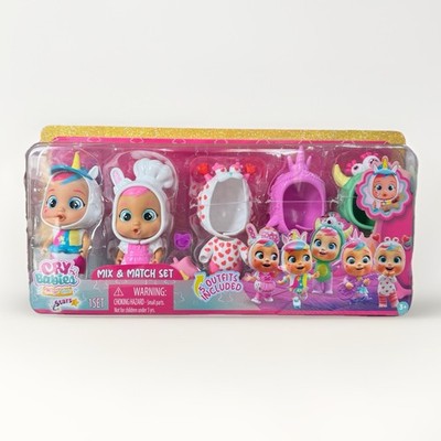 Cry Babies Magic Tears Stars Mix & Match Doll Set 5 Outfits New Collectible Toy