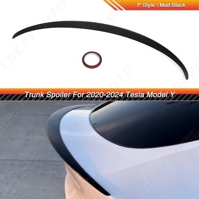 OE Factory Style Matte Black Trunk Spoiler Wing Lip For 2020-2024 Tesla Model Y