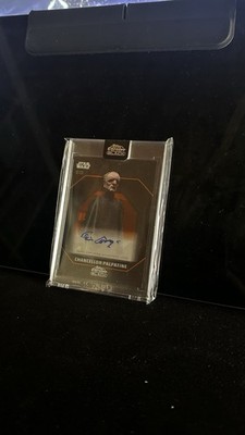 Topps Chrome Black Star Wars Chancellor Palpatine 1/25 Autograph