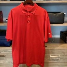 Men  s Dri Fit Nike Performance Golf Polo Size XL Red Short Sleeve