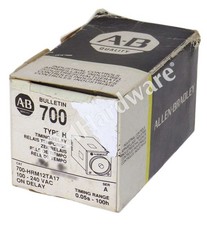 Open Pre-owned Allen Bradley 700-HRM12TA17 /A Dial Timing Relay DPDT 0.05s-300h