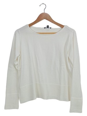 More & More Damen Pullover Gr. 40 Weiß Basic Casual Langarm