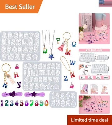 Versatile 3Pcs Mini Alphabet Resin Molds - Ideal for Unique Jewelry Creations