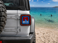 Shark Fin Blue 3d for Jeep Wrangler JK/JKU/JL Rear Tail Light Covers 2019-2026
