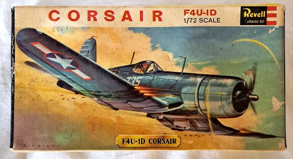 Scatola Kit Montaggio Corsair F4U - 1D Revell / Rivarossi - Anni '60 - Immagine 2 di 4